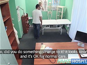 faux medical center Hired handyman finishes off all over nurses booty